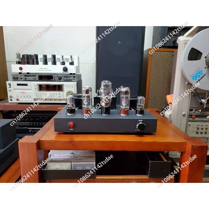 EL34 High End Home Tube Amplifier Pure Class A Handmade Home Theatre Vacuum Tube Amplifier 10w with Bluetooth 5.0