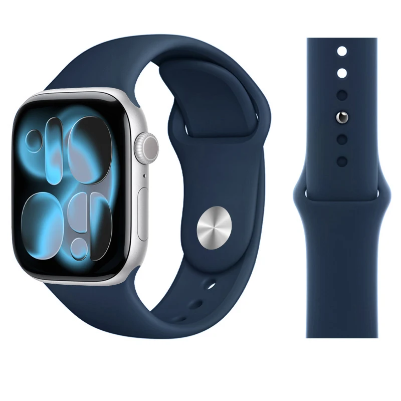Silikonarmband für Apple Watch-Armbänder 46 mm 44 mm 45 mm 49 mm 41 mm 40 mm 42 mm Sport Correas-Armband iWatch Serie 11 10 SE 9 8 7 6 5