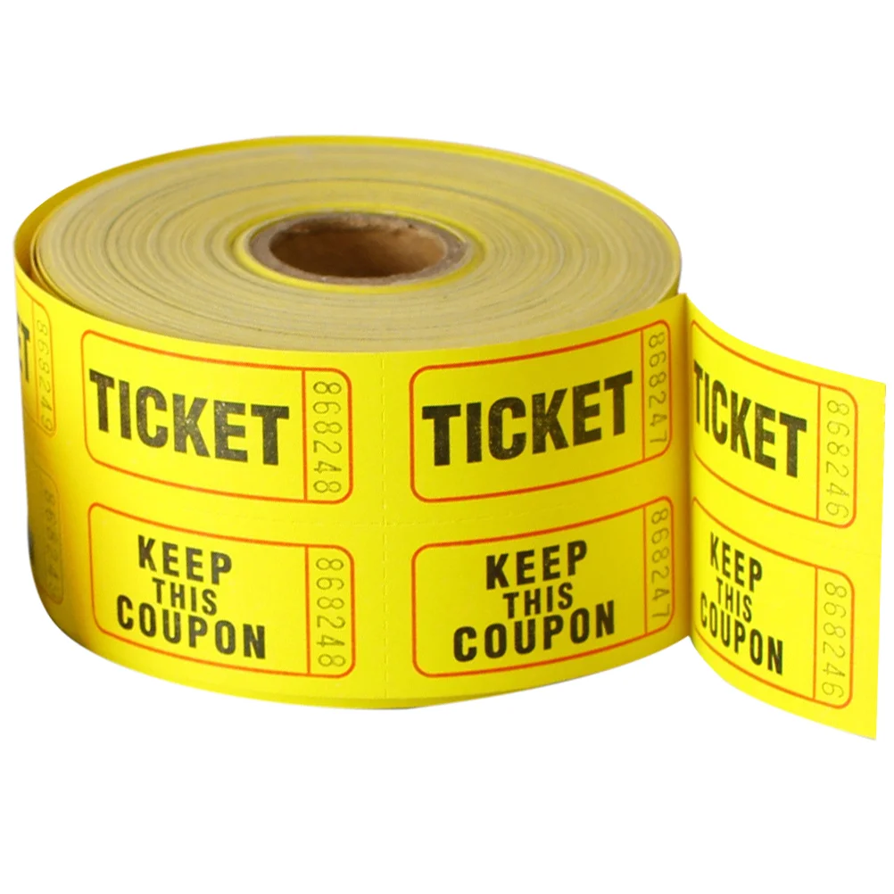 

Lottery Machine Paper Ticket Election Red Tickets for Concert Bulk Labels Event Tag Raffle