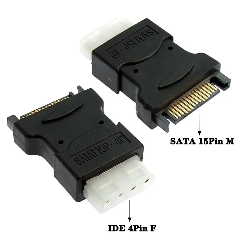 SATA Power Adapter IDE Large 4PIN Male Female To SATA15Pin Male Female With Iron Buckle Hard Disk Power Adapter 4Pin Molex IDE