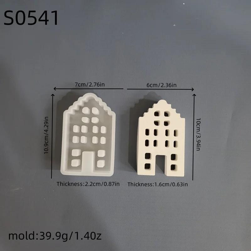 Castle House Silicone Mold DIY Baking Supplies Chocolate Flip Cake Decoration Resin Molds