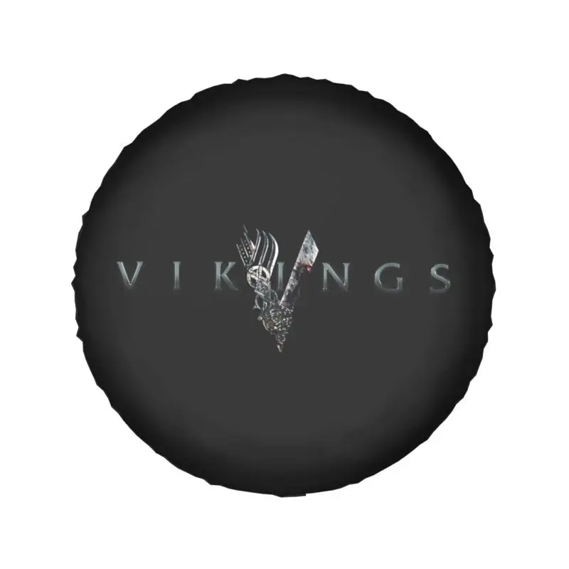 Vikings History Wheel Tire Cover for Toyota Mitsubishi Suzuki Norse Valhalla Warrior Jeep RV SUV Trailer Vehicle 14