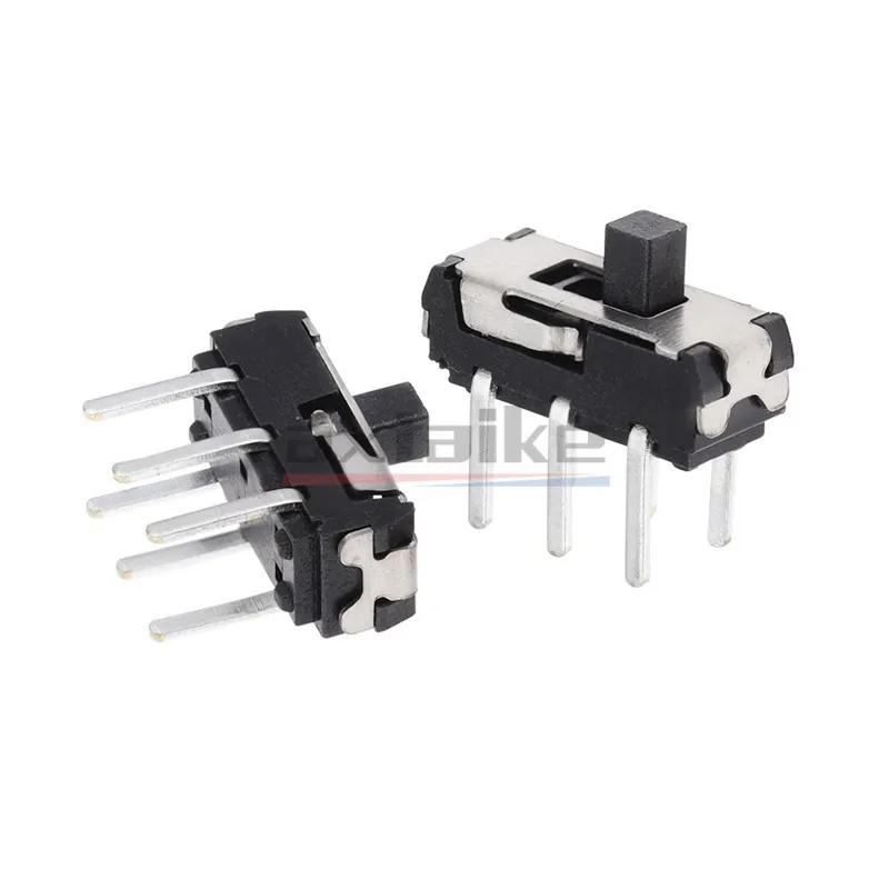 20PCS 6Pin 3Pin Mini Slide Switch 2P2T MSS22D18 DIP SMD Two-Row Handle High 2MM For DVD Switch MSK12D19 Toggle Power Switch SMT