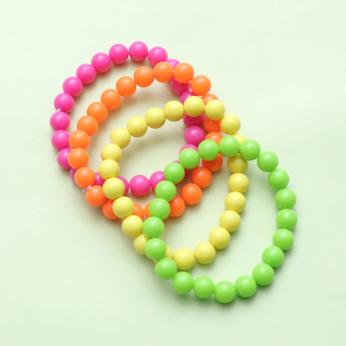 

Neon Necklace Set 80s Party Accessories Fishnet Gloves Earrings Headb Bracelets Retro Bead One Size Fits Most Girls Themed