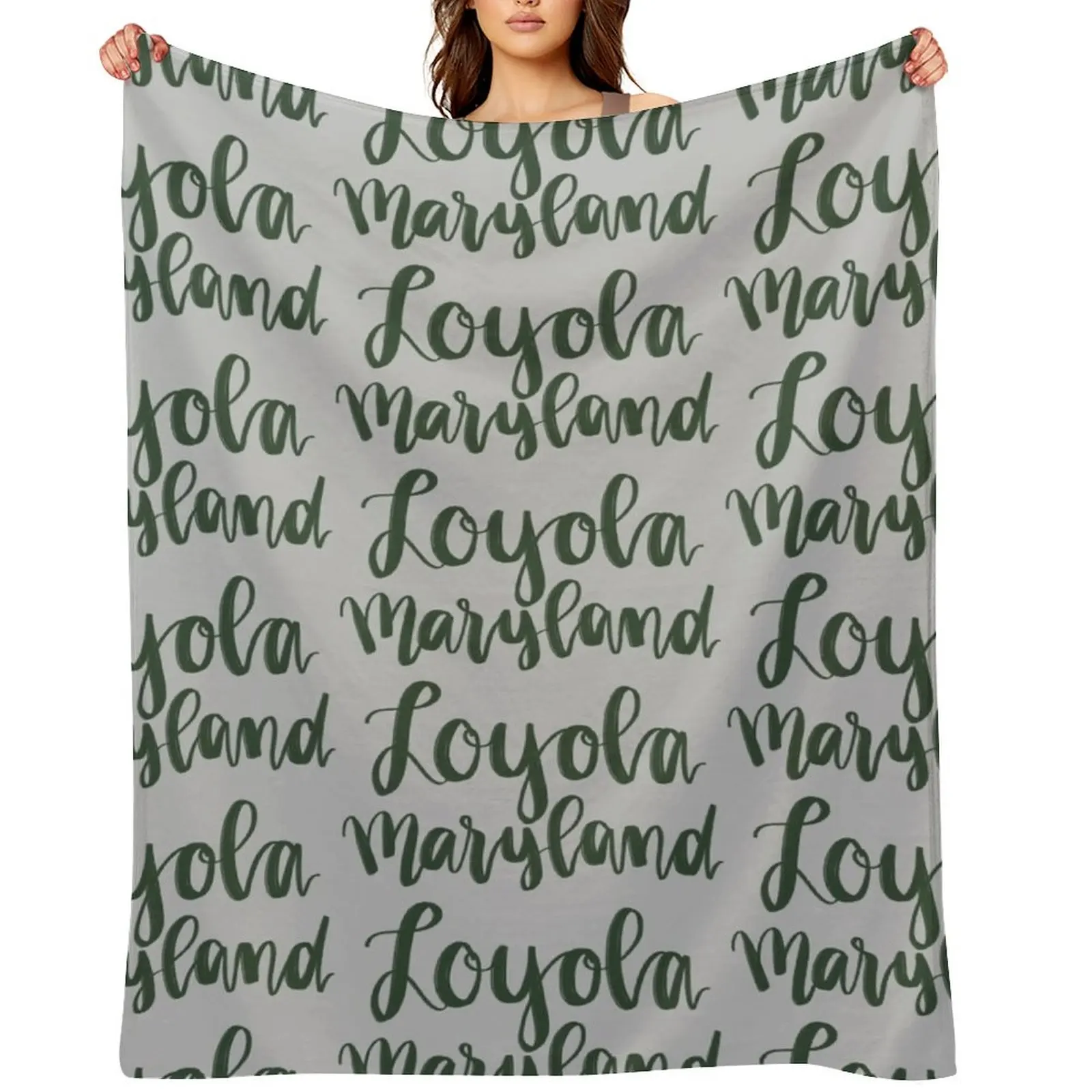 

Loyola Maryland lettered Throw Blanket Blankets For Bed christmas decoration Soft Beds Furry Blankets