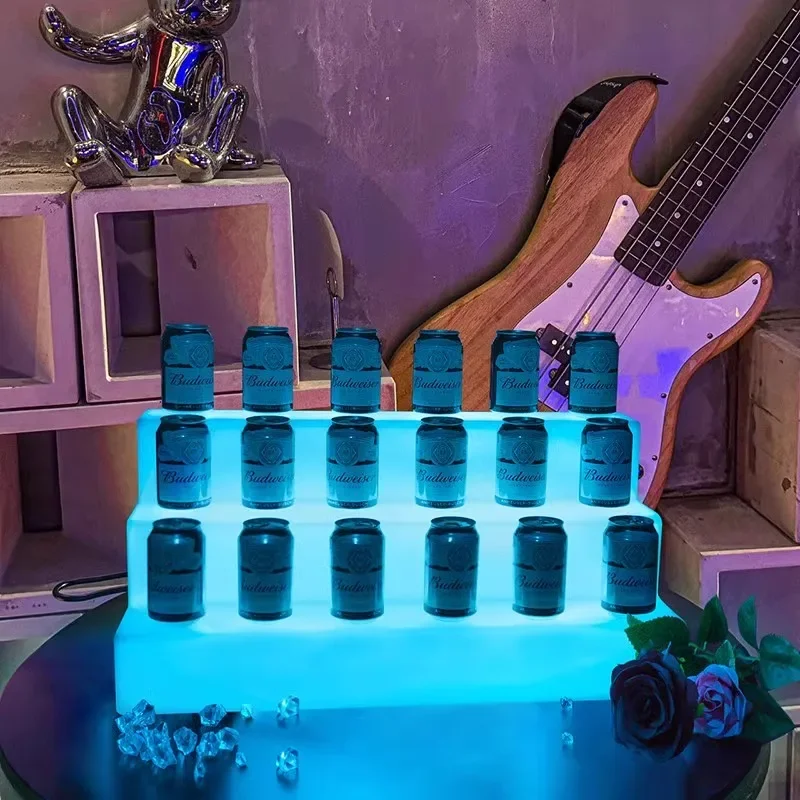 LED three-tier red wine rack  party event high-end decoration luminous  seat