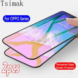 2pcs Tempered Glass For OPPO Reno 7 Lite 8 8T 8Z 7Z Reno7 Reno8 Pro Plus Reno8T 4G 5G Screen Protector Full Cover Glass Film