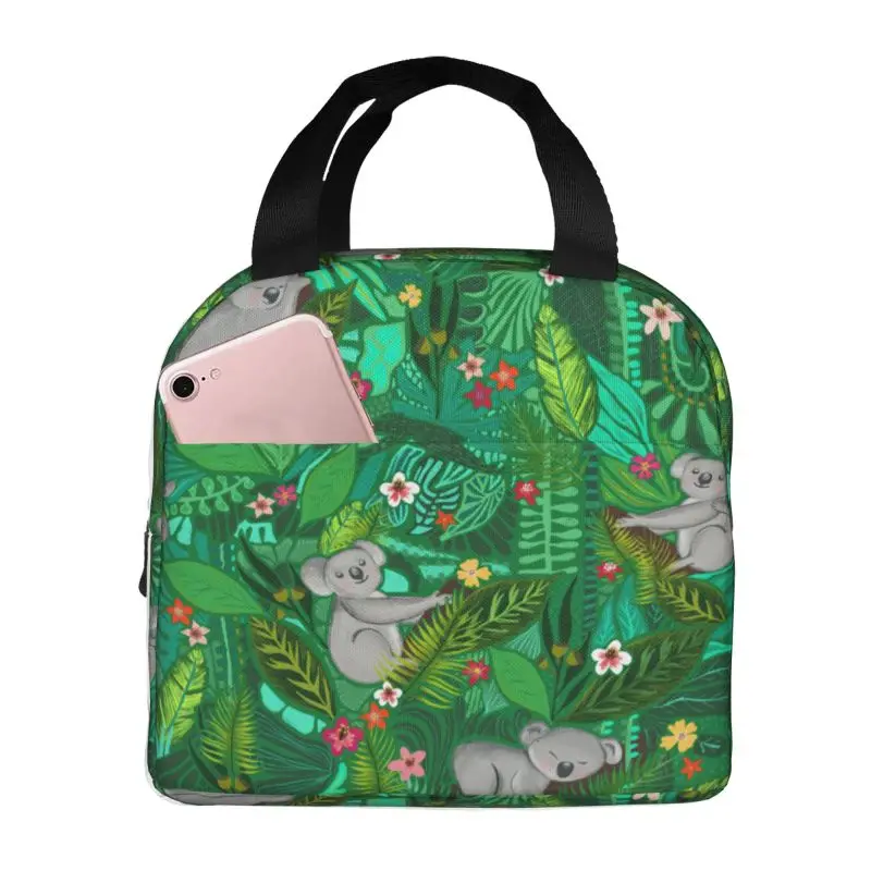 Australian Rainforest Koala Bears Thermal Insulated Lunch Bags Women Lunch Container for Work School Travel Food Bento Box