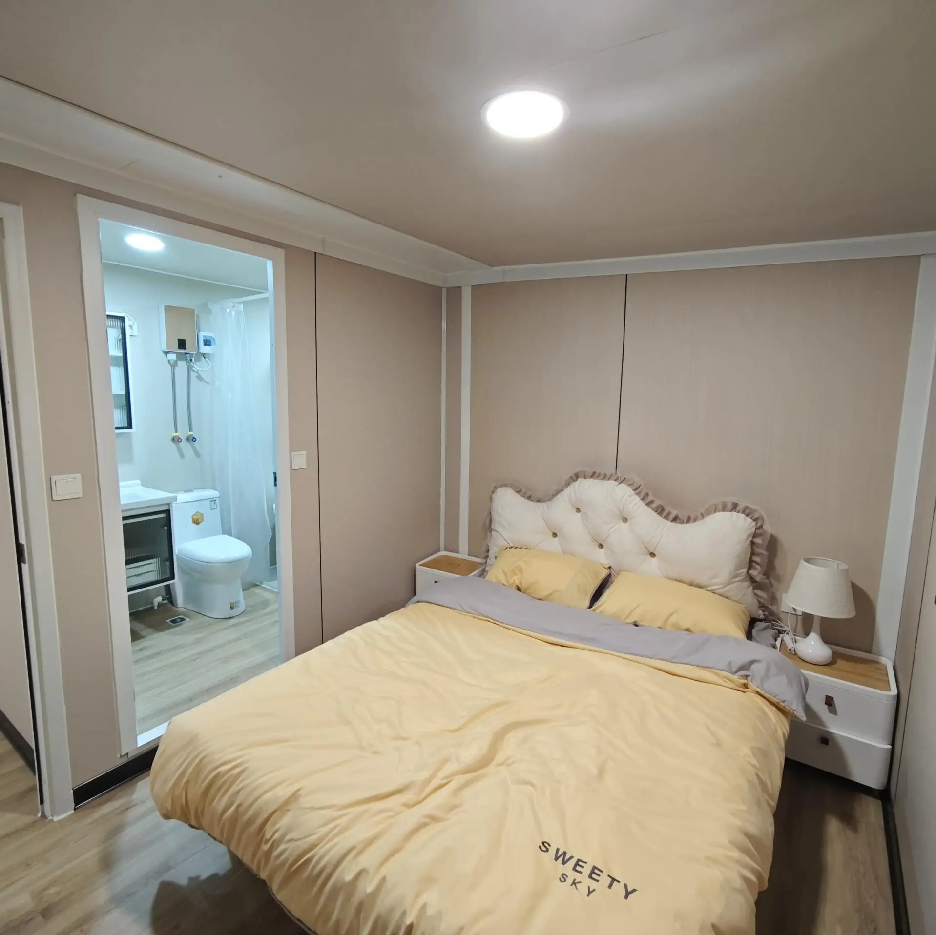 Maisons préfabriquées, minuscules maisons de conteneurs pour la maison, maisons préfabriquées mobiles modulaires, expédition pliable