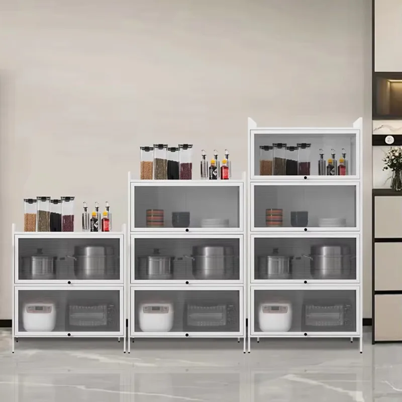 Kitchen Cabinets Metal Multi-use Metal Kitchen Cupboard Rack Storage Home Appliances