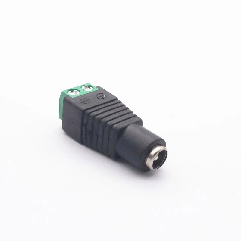 12V 2.5x5.5mm 5.5*2.5mm moc wtyk męski złącze adaptera wtyczka do CCTV pojedynczy kolor LED H2