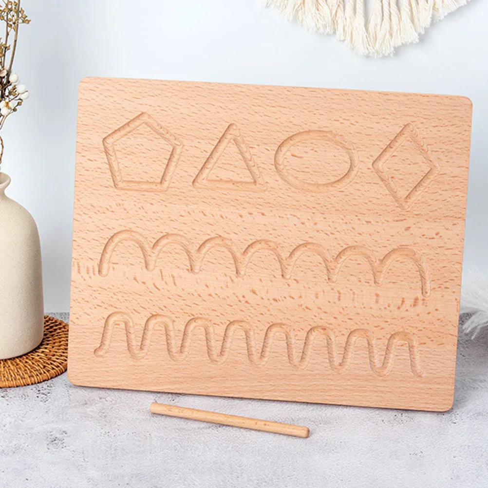 1세트 1세트 레터 트레이싱 보드 어린이 조기 교육용 나무 색칠 놀이용품 글쓰기 철자 연습 인지력 향상