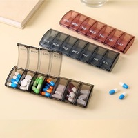 1Pcs Weekly Pill Organizer Protable Pill Cases Box 7 Days Organizer for Medicine Vitamins Travel Pill Container Storage Tablets
