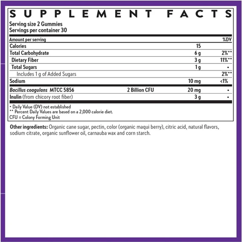 Probiotic Gummies, Whole Bacteria, Used for Overall Intestinal Health Support Probiotics, 100% Vegan+non GMO