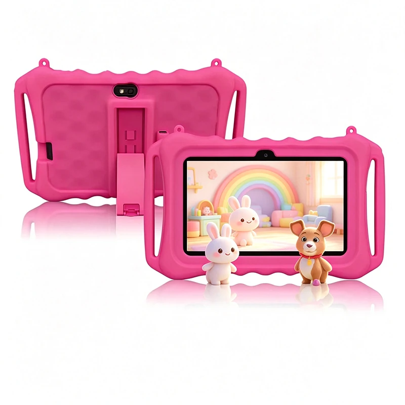 7 Inch Kid Tablet Android14  Learning Tablets 4GB+64GB Child Protection With Casechildren's gifts for Christmas and birthday
