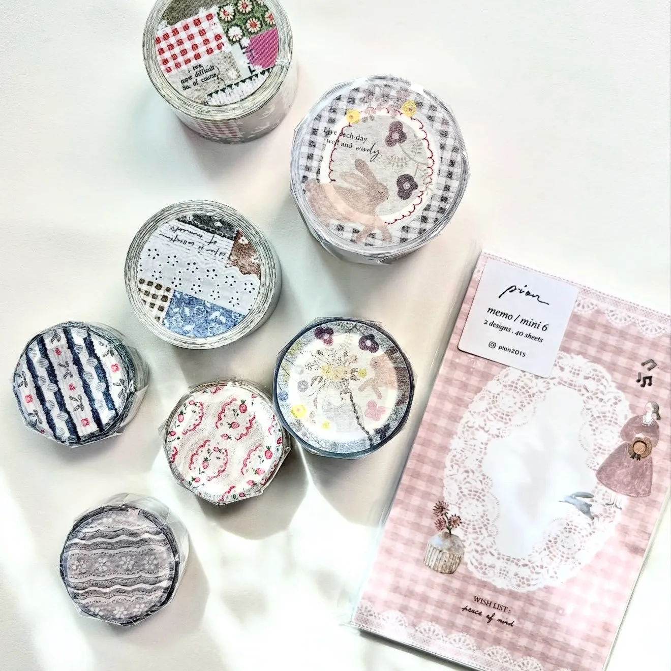 Fita Washi PET Pion Vintage Blooming Of The Forest Girl para Criação de Cartões, Scrapbooking e Adesivos Decorativos DIY