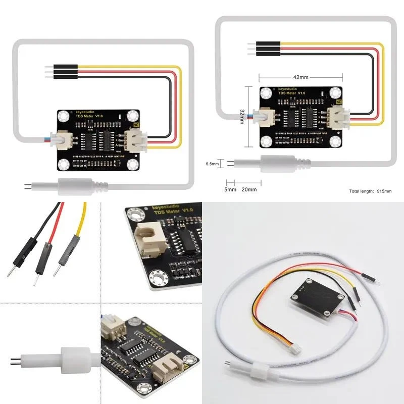 DIY Electronic STEM for Arduino Water Quality Testing Analog Probe Waterproof Total Dissolved Solid Tds Sensor Module