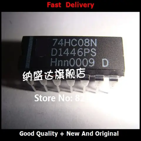 Free Shipping New Original 74HC08N 74HC08P 74HC08 DIP