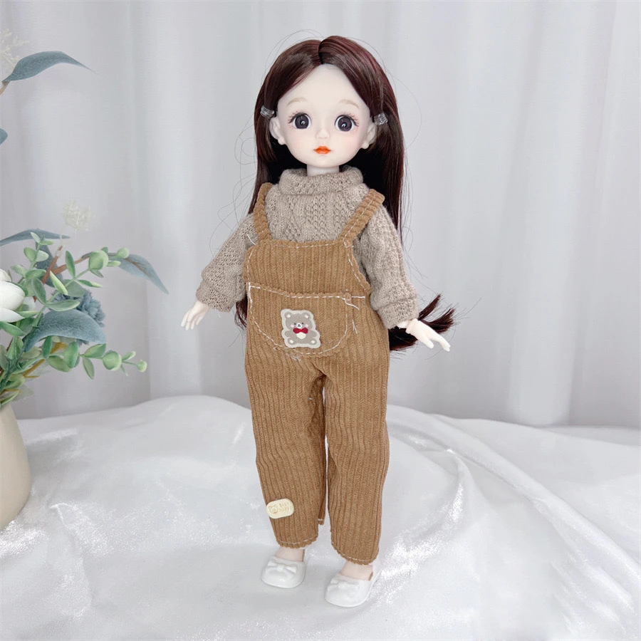 12 Inch BJD Baby Doll Toys for Girls,Articulation Doll Figures with Clothes Shoes,Dress Up Toys Gifts for Kids