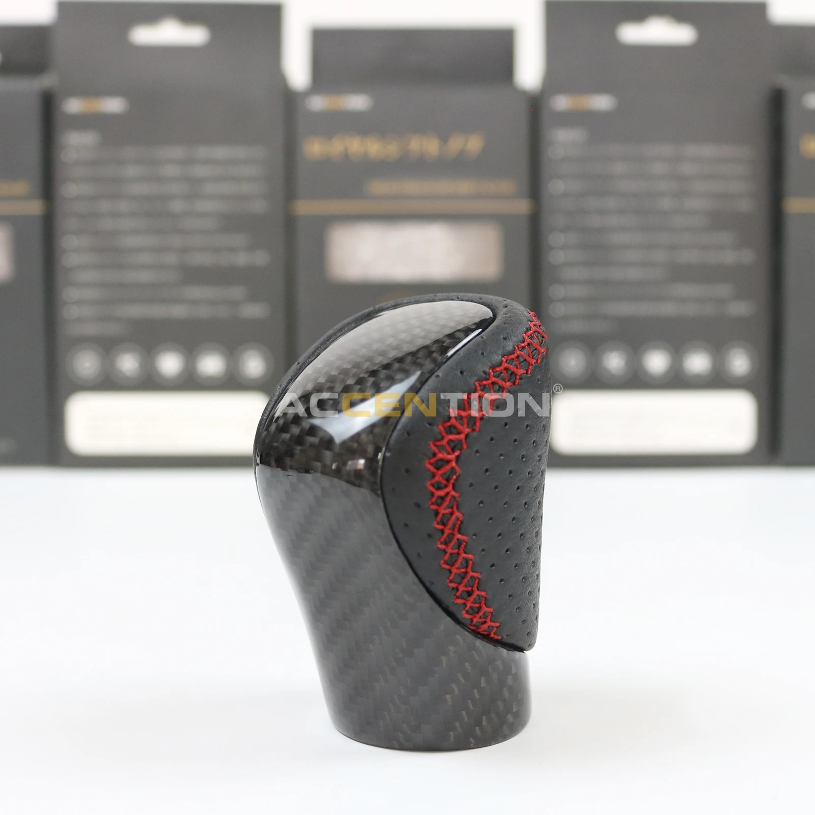 Real Carbon Fiber Black Leather Gear Shift Knob For Toyota Lexus ES GS-450H GX IS-300 NX-300H RC-300 RX-350 2015-2021