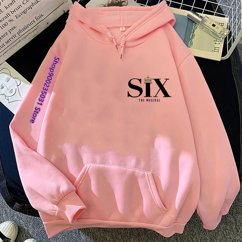 Six The Musical Letter Print Sweatshirts 2023 Woman Round Neck Long Sleeve Fashion Pullover Tops Vintage Casual Lady Sweatshirt