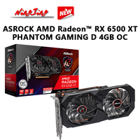 ASROCK AMD Radeon RX 6500 XT Phantom Gaming D 4GB OC NEW 6500XT 4G 18000MHz  PCI® Express 4.0 x4 GDDR6 64-bit  6nm
