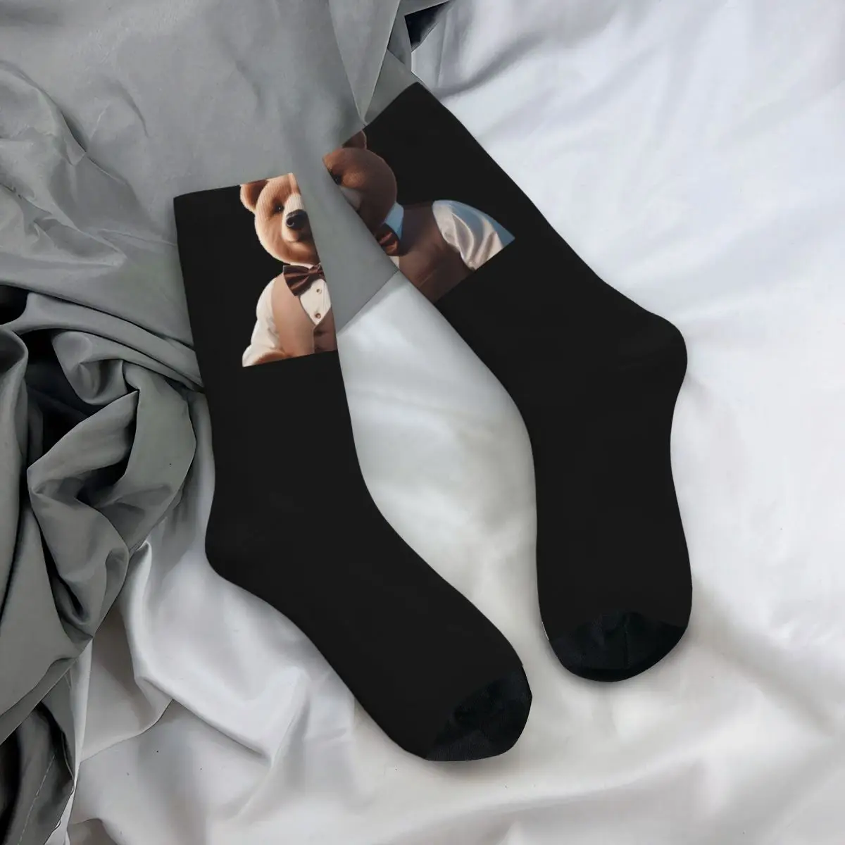 Medias de oso de caballero para hombre y adulto, calcetines góticos de calidad, calcetines deportivos para correr, calcetines de diseño antideslizantes, regalo de otoño