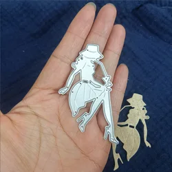 Fashion Girl Metal Cutting Dies New 2024 for DIY Scrapbooking Paper Die Cuts Craft Template Wedding Stencils Forms Decoration