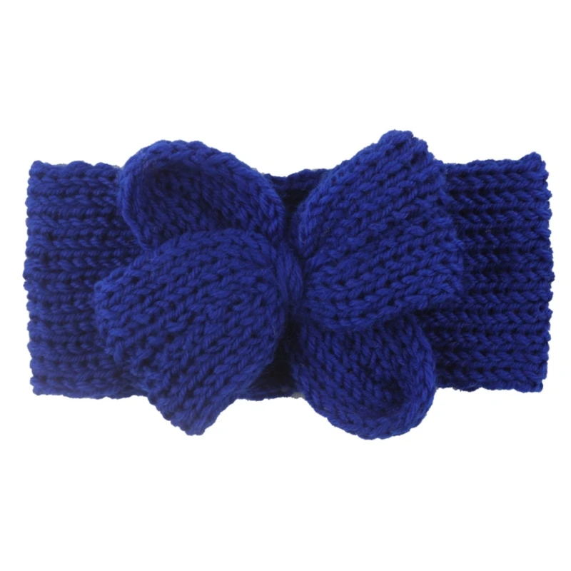 Bebê meninas headbands bonito malha crochê headwear outono inverno arcos hairbands