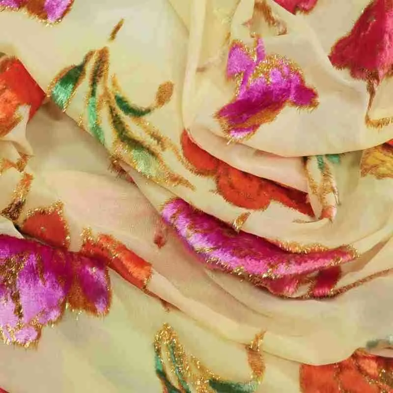 Gewebter, handbemalter, bedruckter Jacquard-Stoff aus Samtbrokat-Jacquard, High-End-Kleid für Hochzeit und Cheongsam