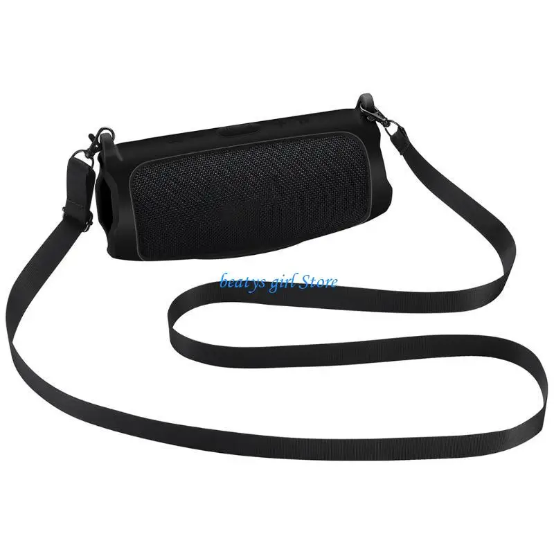 

C7AB Silicone Protective Cover With Strap Carabiner for Charge 5 Speaker