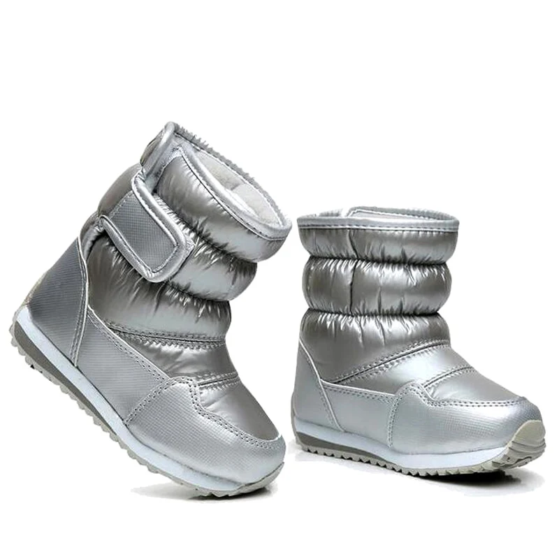 Children's Rubber Boots For Girls Boys Mid-calf Bungee Lacing Snow Boots Waterproof Girls Boot Sport Shoes Fur Lining Kids Boot