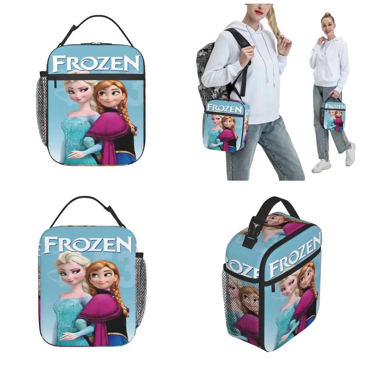 Frozen Princess Product Insulated Lunch Bag For School Office Food Box Portable Thermal Cooler Lunch Boxes