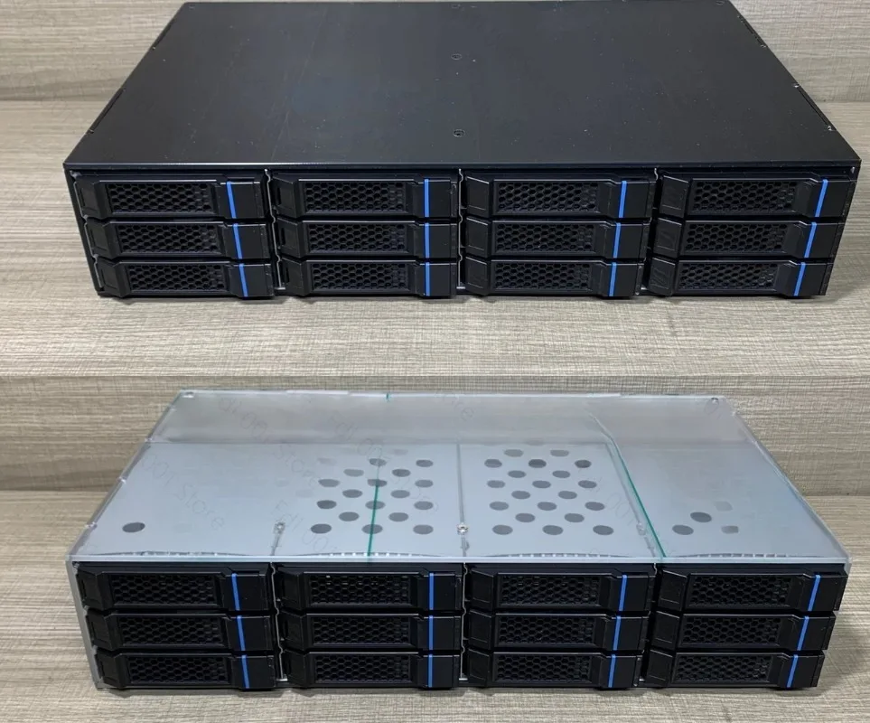 Hard disk cage fully enclosed NAS external expansion cooling box chassis acrylic fan rack shell
