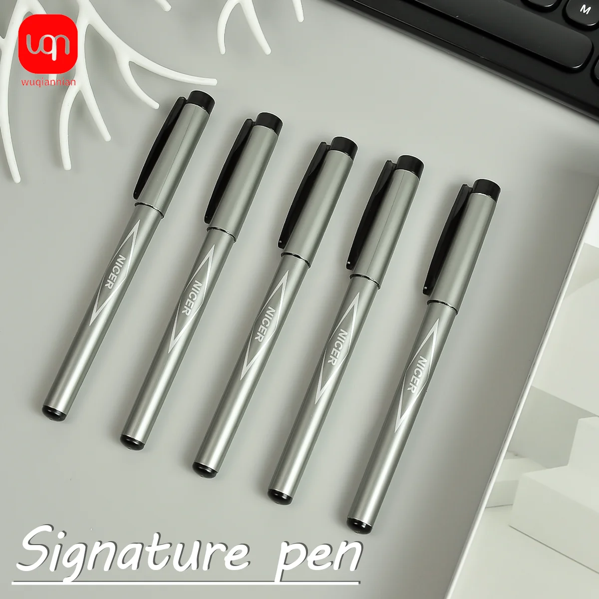

WQN-3/6/12 Minimalist Office Gel Pens 0.5mm Tip Smooth Writing Black Ink Signature Pen School and Office Supplies