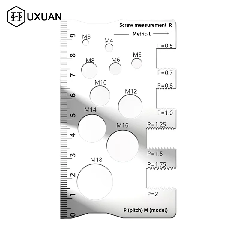 Thread Pitch Gauge Measurement Ruler For Screw Space Saving Measuring Gauge Tool For Bit Bolt Nut Screw Craft Industry And Home