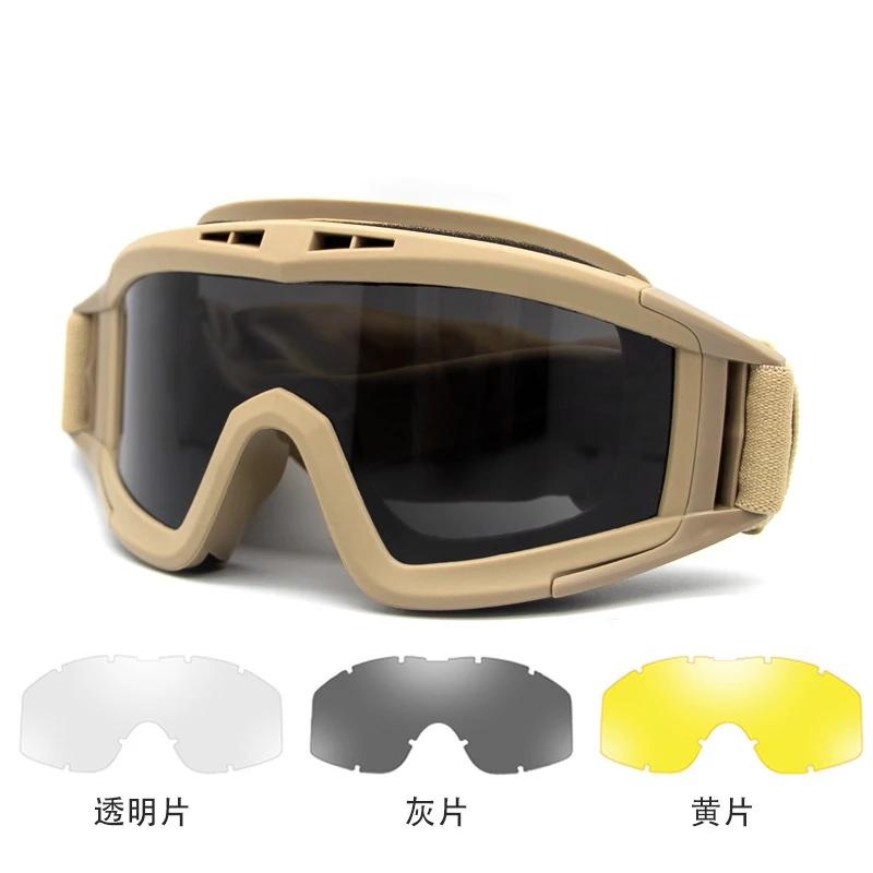 Outdoor Tactical Glasses Desert Locust Army Fan Goggles  Anti-shock Sports Unisex Bulletproof Glasses Men\'s Cycling Goggles