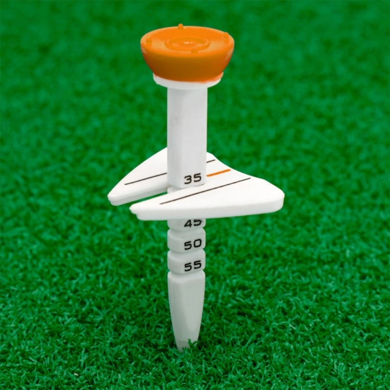 Plastic Golf Tees Step Down Golf Ball Holder Adjustable Height Golf Training Ball Tees Lightweight Golf Practice Tool