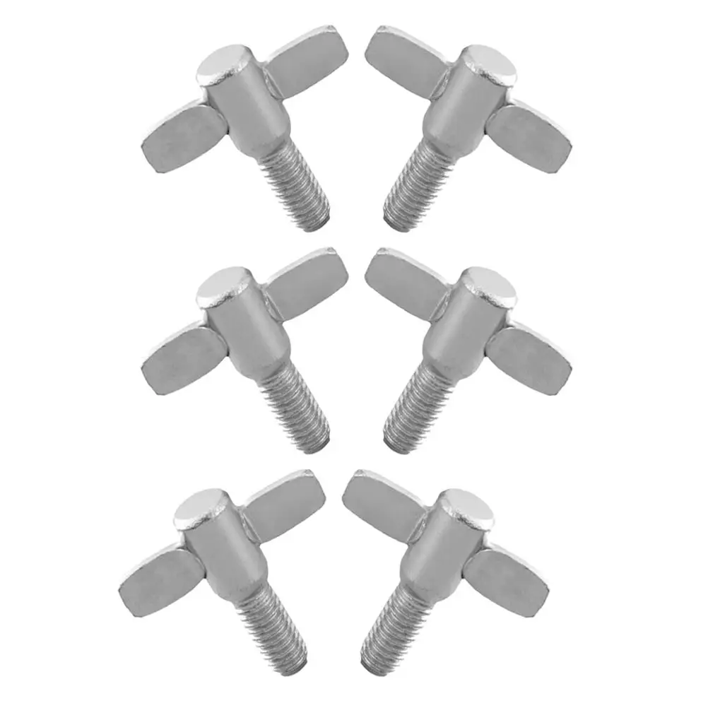 

6 Pcs Drum Accessories Screws Hardware Quick Release Nut Kit Cymbal Replacement Nuts Silver
