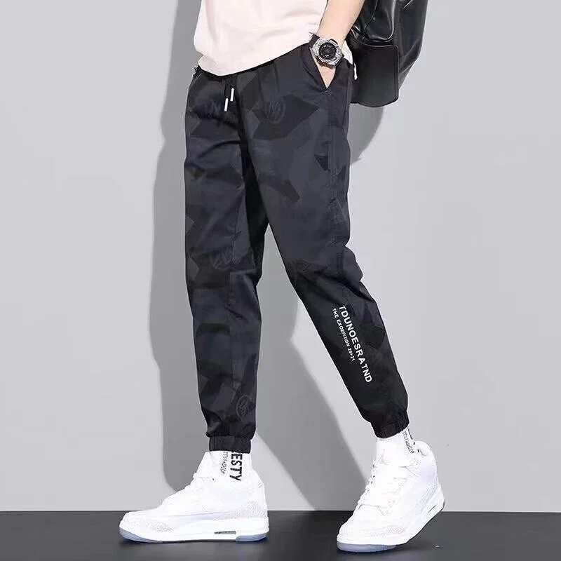 2026 Camouflage Men Workwear Pants Casual Multi-Pocket Trousers Summer Thin Sweatpants Slim Streetwear Outdoor Jogging Pants