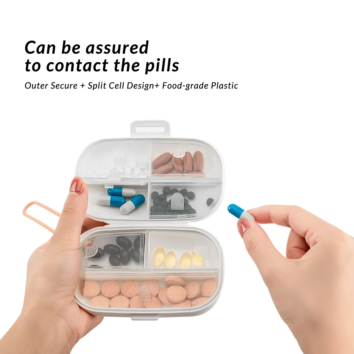 ORICO Sub-brand Organizer Container For Tablets Travel Pill box With Seal Ring Small Box For Tablets Necklace Organizer