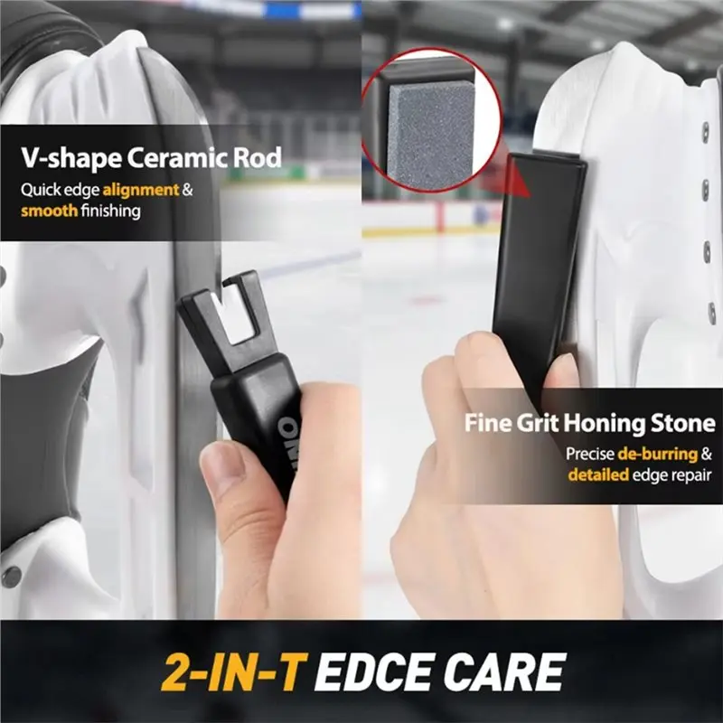 

AEF6-Skates Hockey Handheld Sharpener Ice Skates Sharpener Ice Hockey Accessories Sharpening Stone Tool Hockey Skates Skating