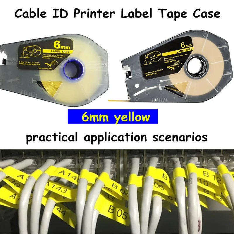 Tape Label Adhesive Paper TM-1109W White Yellow Compatible Label Paper For MK2500 M-1PRO11 Adhesive label Ink Ribbon Typewriter