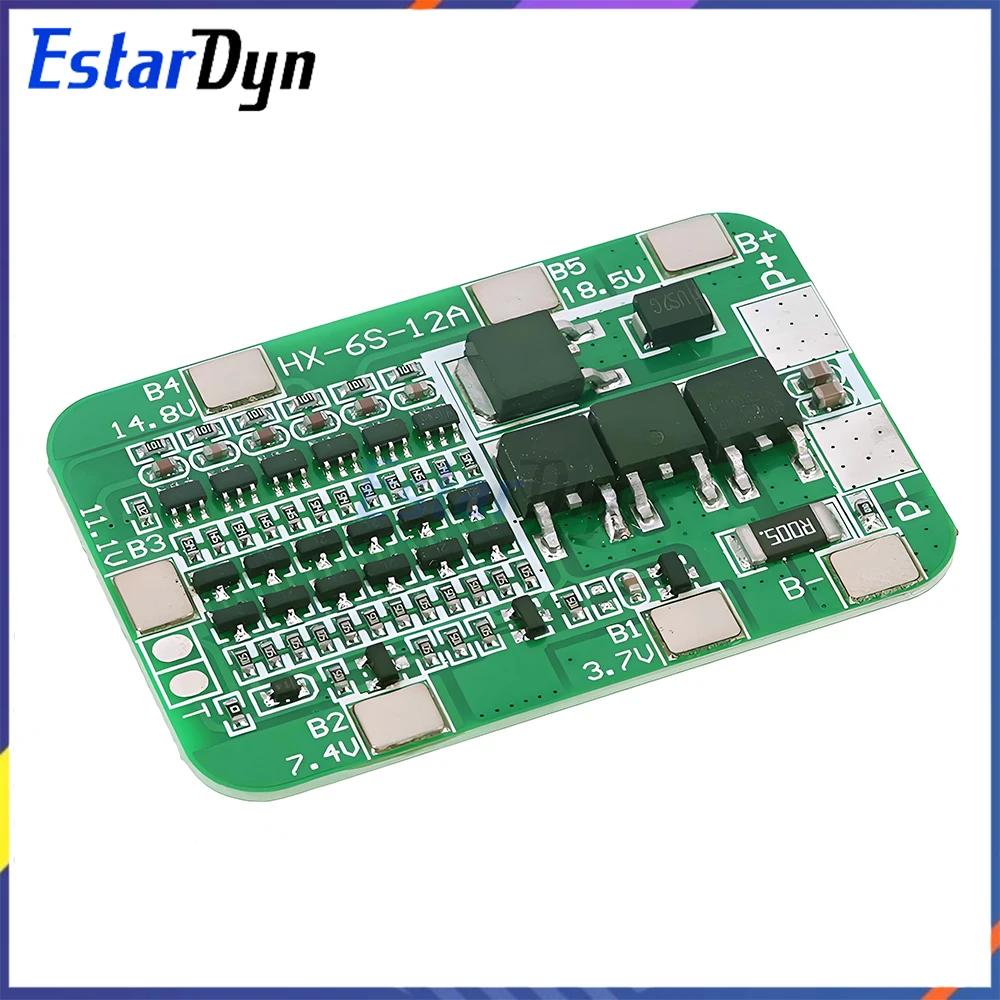 6S 24 V 15 A BMS-Schutzplatine für 18650 Li-Ionen-Akku, DIY-Kit mit Überladungs-/Kurzschlussschutz
