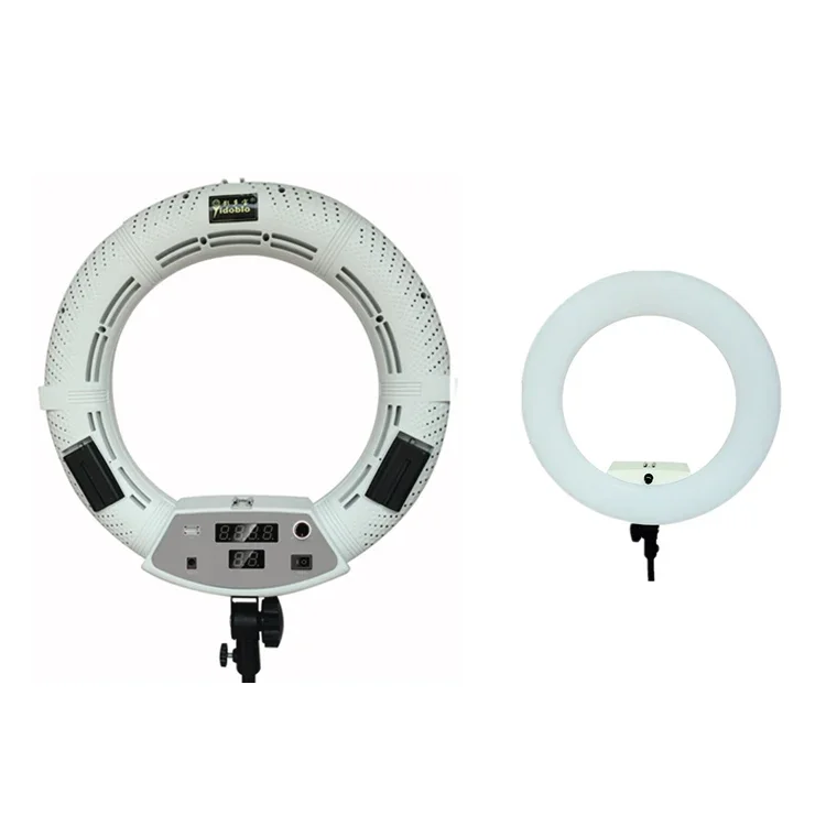 

Yidoblo FD-480II White Bi-color Photo Studio Ring Light LED Video Light Lamp Photographic Lighting 96W 5500K With 480LED Lights
