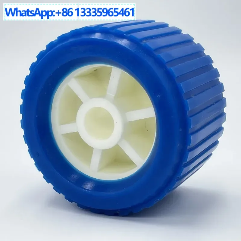 

10PCS Blue Yacht Trailer Roller Keel Yacht Trailer Accessories Rubber Plastic Polyurethane Pulley