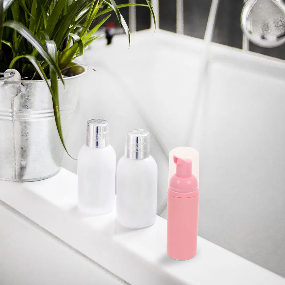 

8pcs Foaming Bottles Frosted Finish Travel Size Pump Dispenser For Shampoo Soap Liquid Refillable Lightweight Empty Container