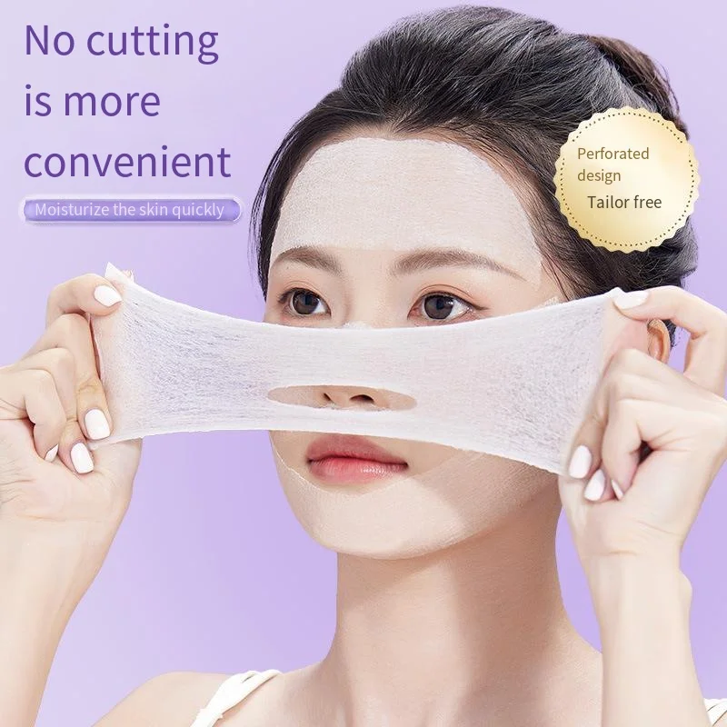 Ultra Thin Wet Compress Cotton Stretchable Cotton Pad For Face Application With Open Hole Makeup Pad Moisturizing Makeup Remover