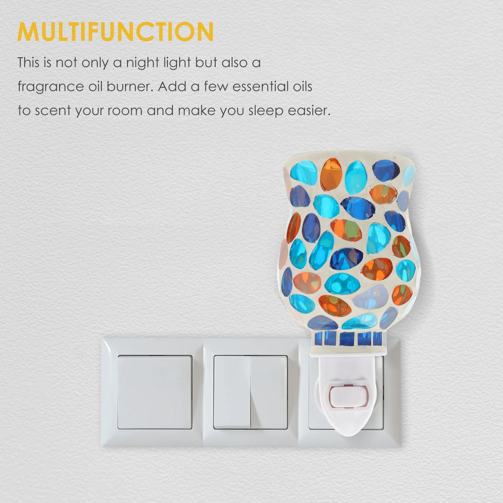 

1Pcs Plug-in Essential Oil Lamp Fragrance Night Light Aromatherapy Wax Burner Home Scent Light for Relaxation Home Lamp