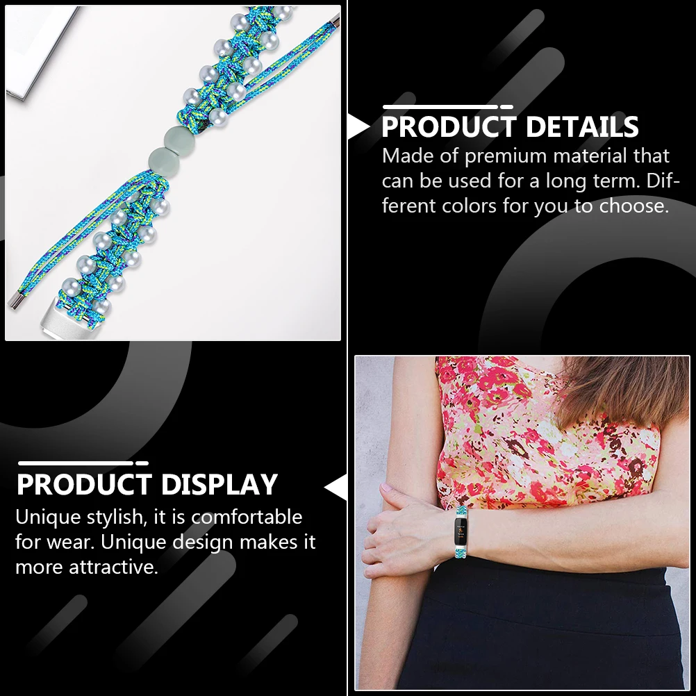 

Pearl Watch Strap Elastic Wristb 5.5 8.1cm Adjustable Universal Replacement Pearl Watchb Accessory Stylish